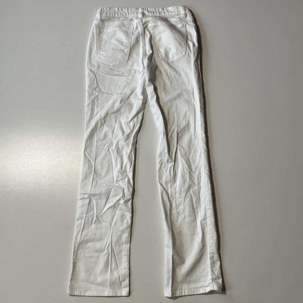 Eileen Fisher Straight Leg Stretch Jeans Size 2 White Coastal Minimalism Denim - Picture 3 of 9